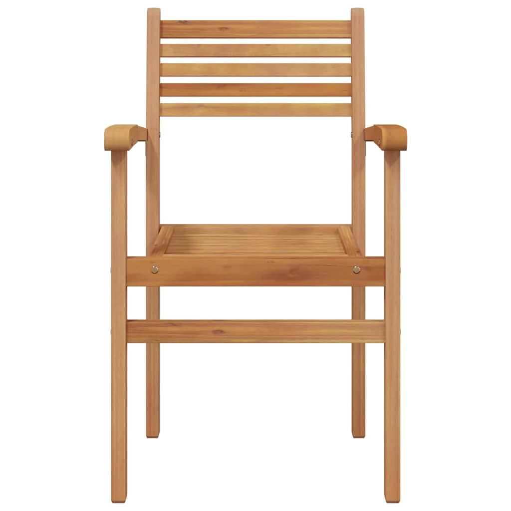 Garden Stacking Chairs 2 pcs Brown 55.5 x 55.5 x 90 cm