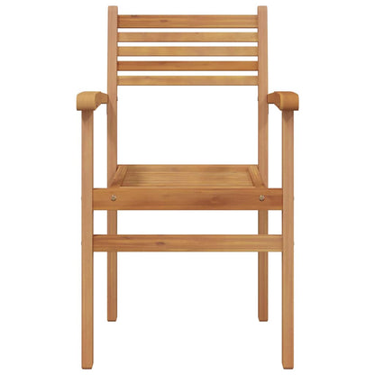 Garden Stacking Chairs 2 pcs Brown 55.5 x 55.5 x 90 cm