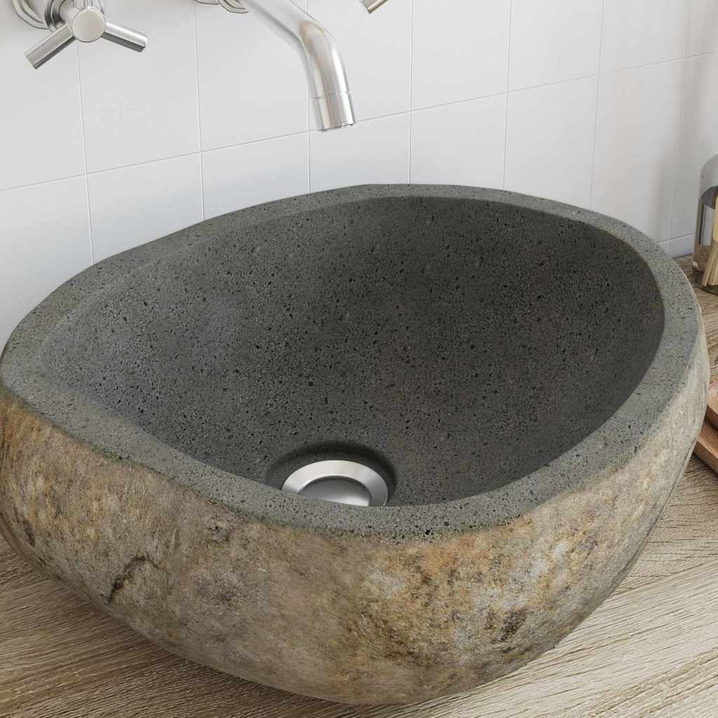 Basin Light grey (38-45) x (30-35) x 15 cm River stone