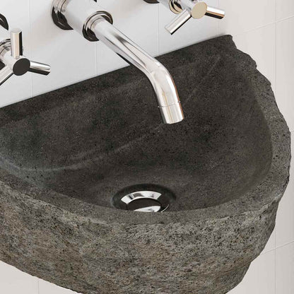Wall Hung Basin Grey (30-37) x (25-30) x 12 cm River stone
