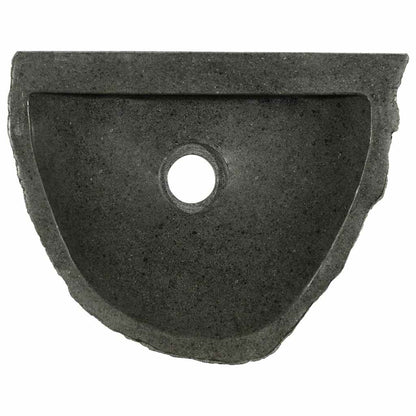 Wall Hung Basin Grey (30-37) x (25-30) x 12 cm River stone