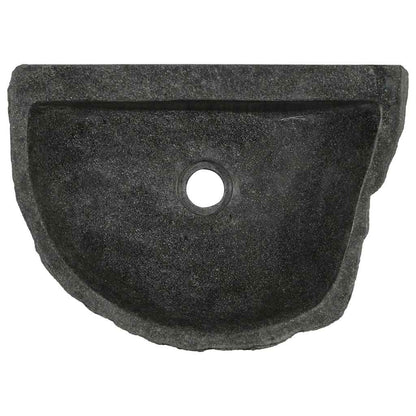 Wall Hung Basin Grey (38-45) x (30-35) x 15 cm River stone
