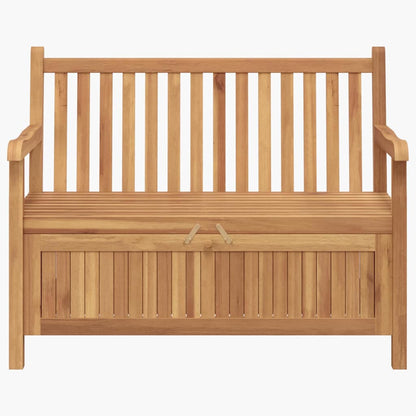 Garden Storage Bench Brown 114 x 60 x 90 cm Solid teak wood