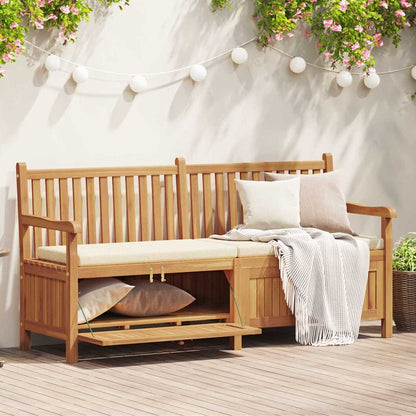 Garden Storage Bench Brown 180 x 60 x 90 cm Solid teak wood