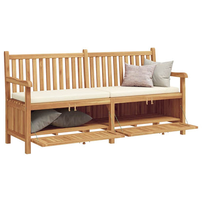 Garden Storage Bench Brown 180 x 60 x 90 cm Solid teak wood
