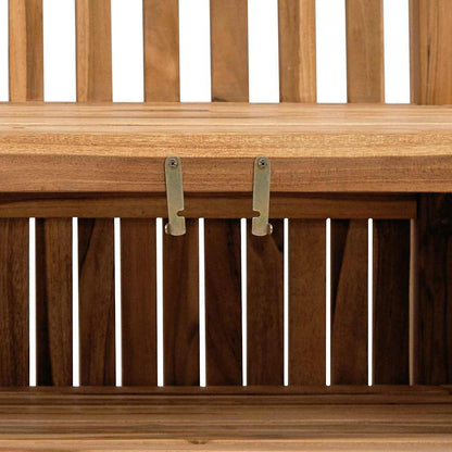 Garden Storage Bench Brown 228 x 60 x 90 cm Solid teak wood