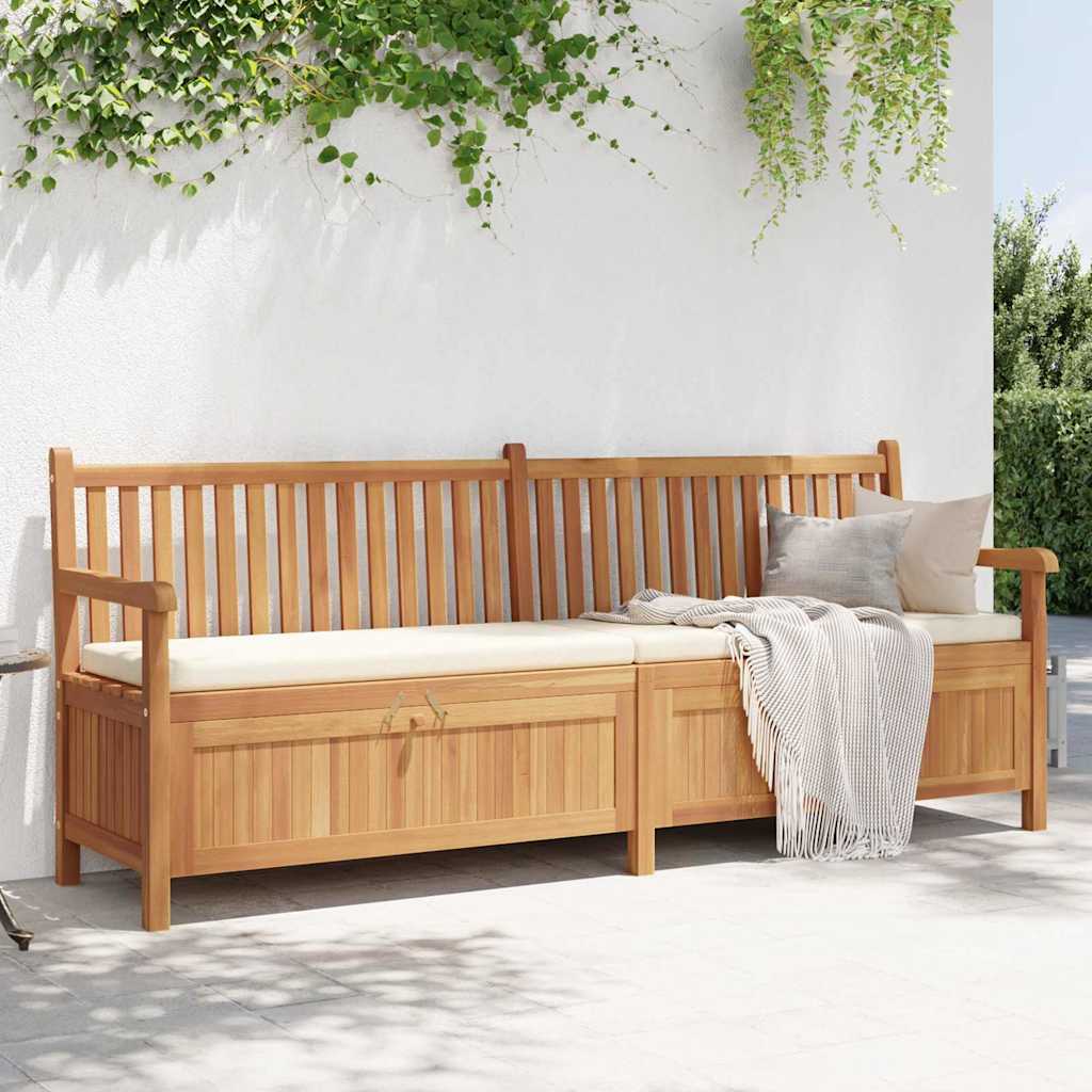 Garden Storage Bench Brown 228 x 60 x 90 cm Solid teak wood