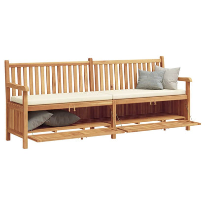 Garden Storage Bench Brown 228 x 60 x 90 cm Solid teak wood