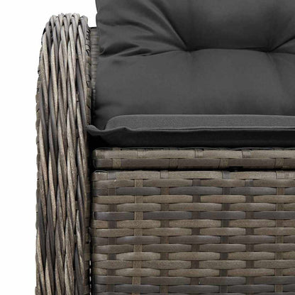 Garden Sofa Grey 121 x 62 x 69cm Poly Rattan