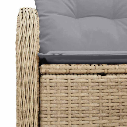 Garden Sofa Beige 121 x 62 x 69cm Poly Rattan