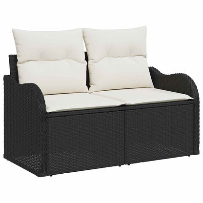 Garden Sofa Black 121 x 62 x 69cm Poly Rattan