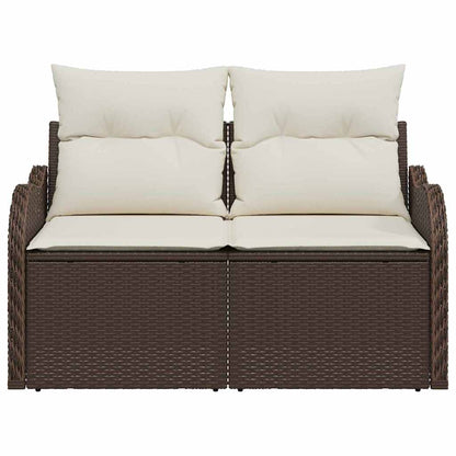 Garden Sofa Brown 121 x 62 x 69cm Poly Rattan
