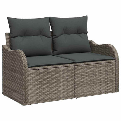 Garden Sofa Grey 121 x 62 x 69cm Poly Rattan