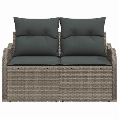 Garden Sofa Grey 121 x 62 x 69cm Poly Rattan