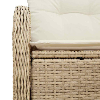 Garden Sofa Beige 121 x 62 x 69cm Poly Rattan
