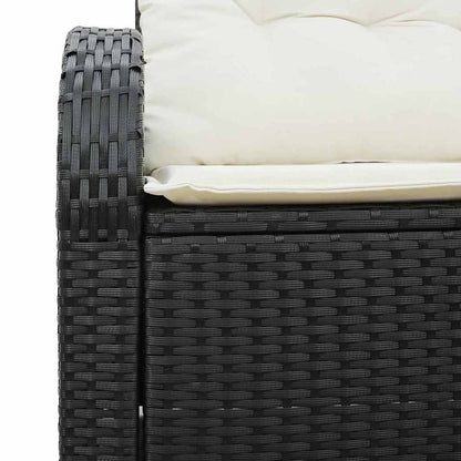 Garden Sofa Black 124 x 62 x 69cm Poly Rattan