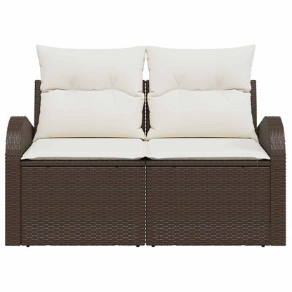 Garden Sofa Brown 124 x 62 x 69cm Poly Rattan