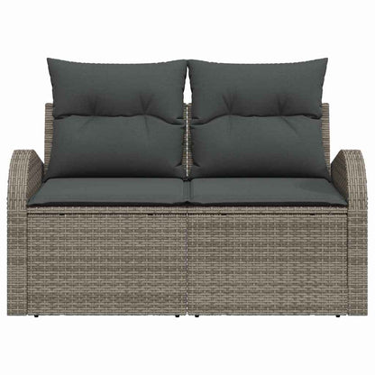 Garden Sofa Grey 124 x 62 x 69cm Poly Rattan