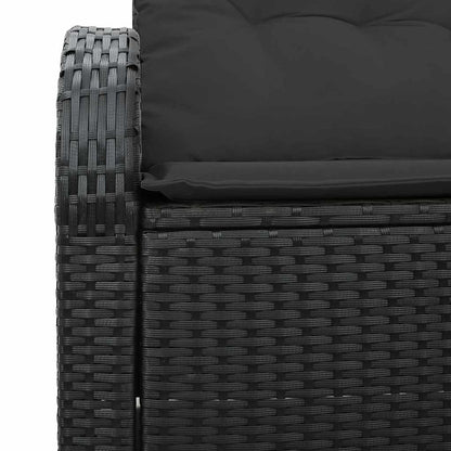 Garden Sofa Black 124 x 62 x 69cm Poly Rattan