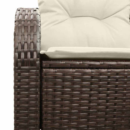 Garden Sofa Brown 124 x 62 x 69cm Poly Rattan