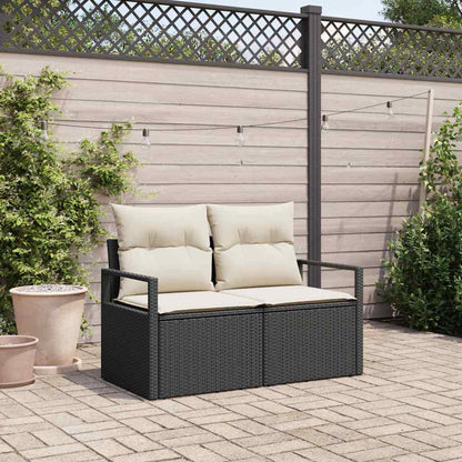 Garden Sofa Black 120 x 62 x 69cm Poly Rattan