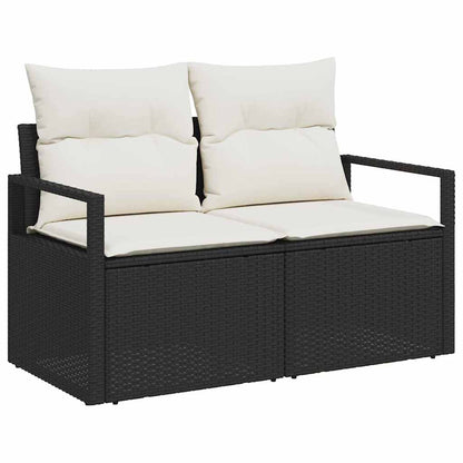 Garden Sofa Black 120 x 62 x 69cm Poly Rattan