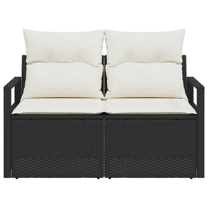 Garden Sofa Black 120 x 62 x 69cm Poly Rattan