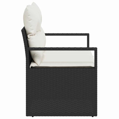 Garden Sofa Black 120 x 62 x 69cm Poly Rattan