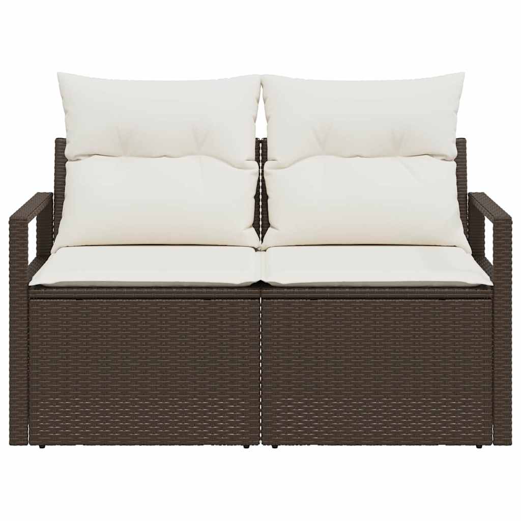 Garden Sofa Brown 120 x 62 x 69cm Poly Rattan