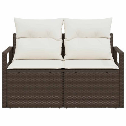 Garden Sofa Brown 120 x 62 x 69cm Poly Rattan