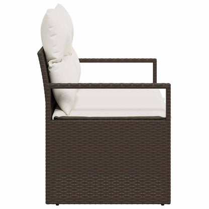 Garden Sofa Brown 120 x 62 x 69cm Poly Rattan