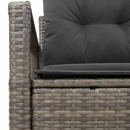 Garden Sofa Grey 120 x 62 x 69cm Poly Rattan