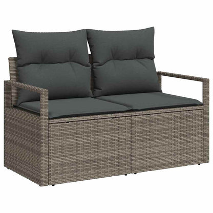 Garden Sofa Grey 120 x 62 x 69cm Poly Rattan