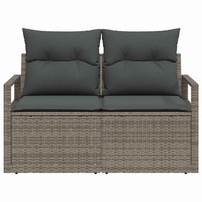 Garden Sofa Grey 120 x 62 x 69cm Poly Rattan