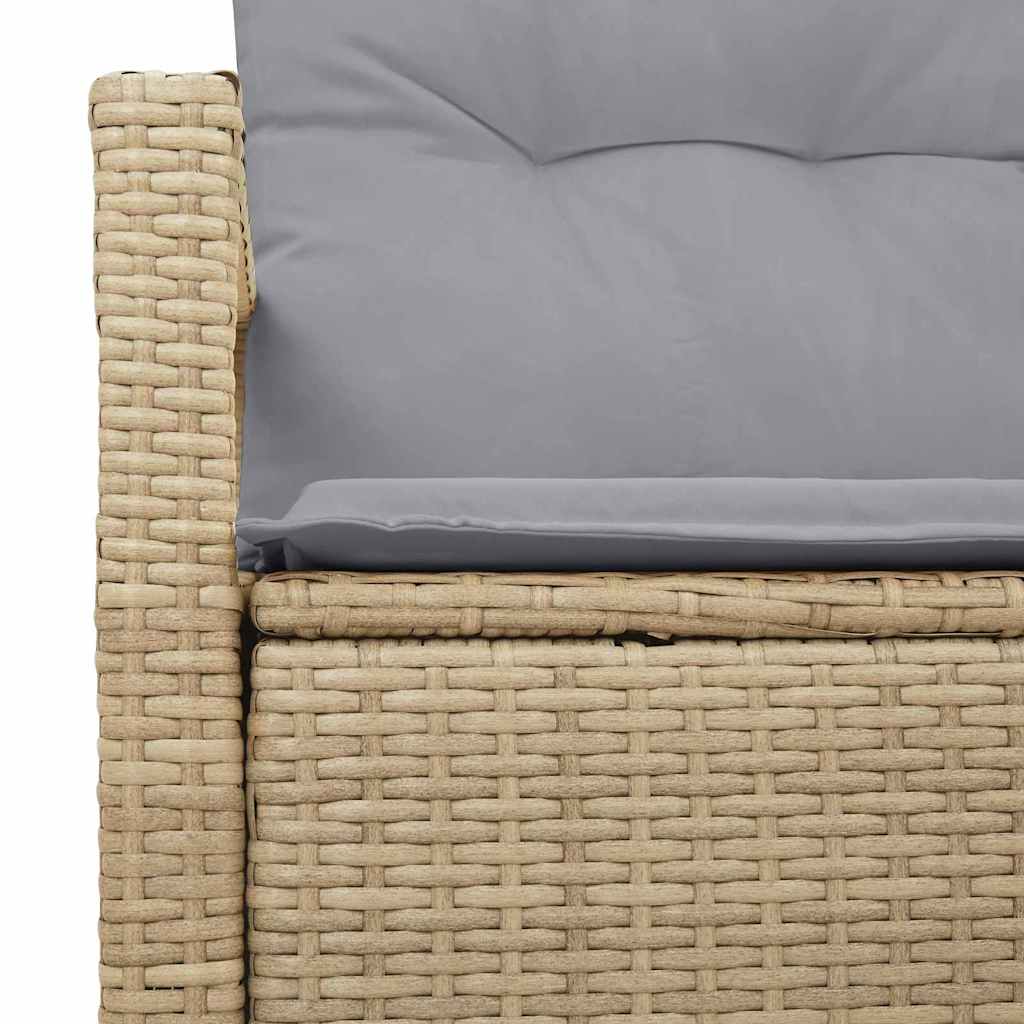 Garden Sofa Beige 120 x 62 x 69cm Poly Rattan