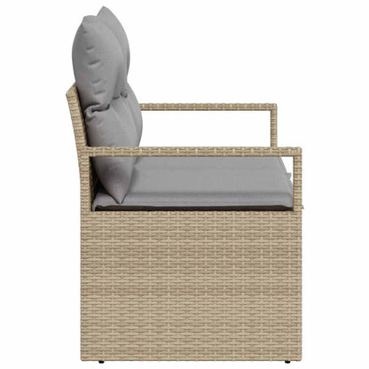 Garden Sofa Beige 120 x 62 x 69cm Poly Rattan