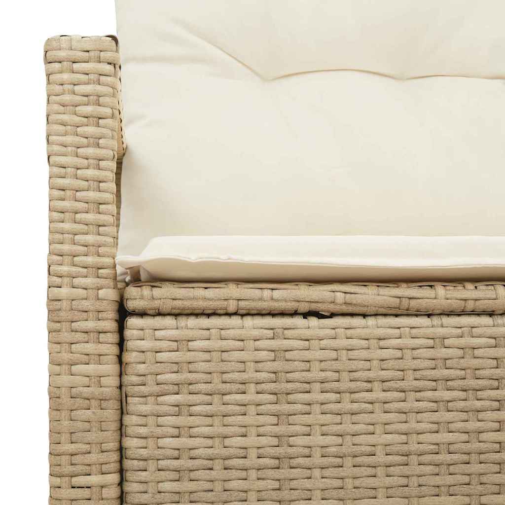 Garden Sofa Beige 120 x 62 x 69cm Poly Rattan