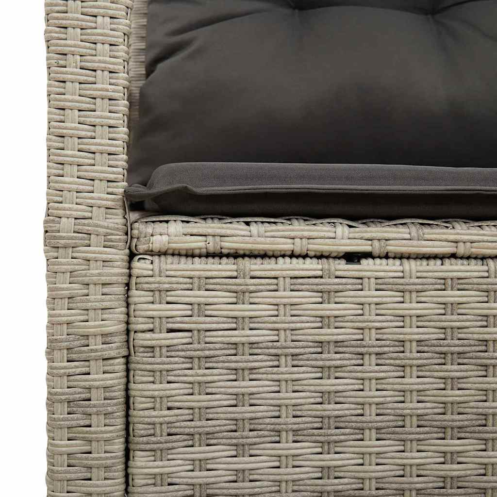 Garden Sofa Grey 120 x 62 x 69cm Poly Rattan