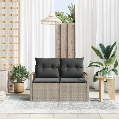 Garden Sofa Grey 120 x 62 x 69cm Poly Rattan