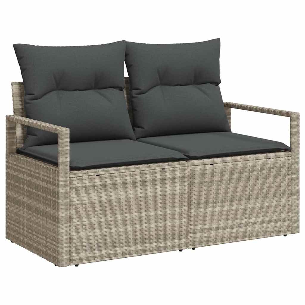 Garden Sofa Grey 120 x 62 x 69cm Poly Rattan