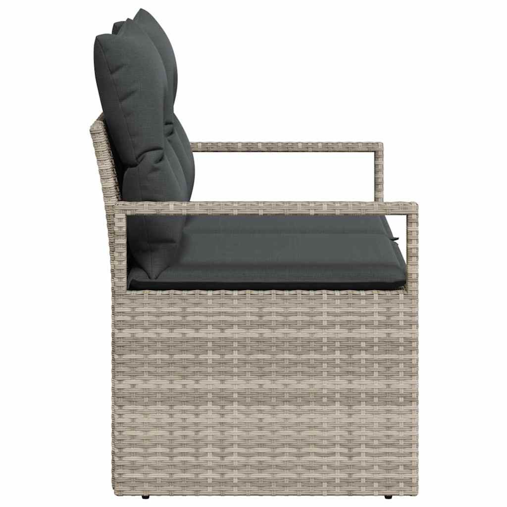 Garden Sofa Grey 120 x 62 x 69cm Poly Rattan