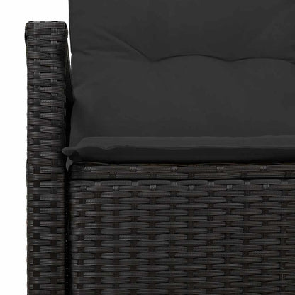 Garden Sofa Black 120 x 62 x 69cm Poly Rattan