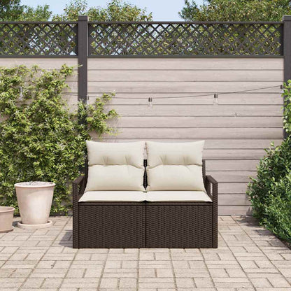 Garden Sofa Brown 120 x 62 x 69cm Poly Rattan