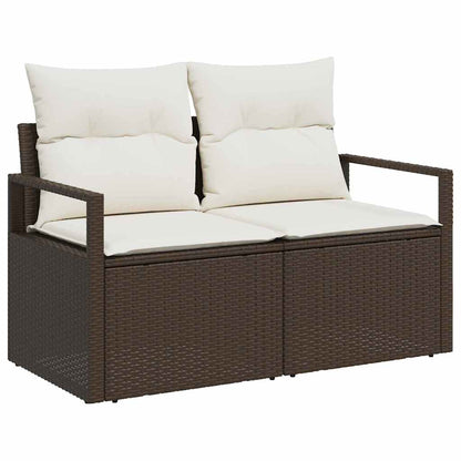 Garden Sofa Brown 120 x 62 x 69cm Poly Rattan