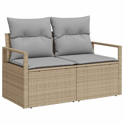 Garden Sofa Beige 120 x 62 x 69cm Poly Rattan