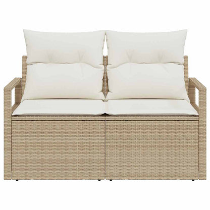 Garden Sofa Beige 120 x 62 x 69cm Poly Rattan