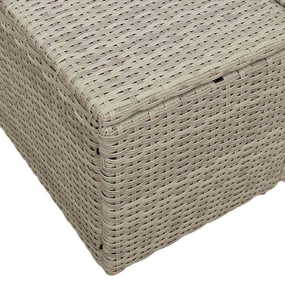 Garden Sofa with Cushion Grey 123 x 62 x 69cm Poly Rattan