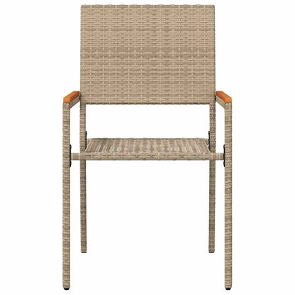 Garden Stacking Chairs 2 pcs Cream and Brown