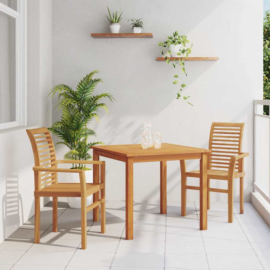 Stacking Garden Chair Brown 62.5 x 54.5 x 95.5 cm