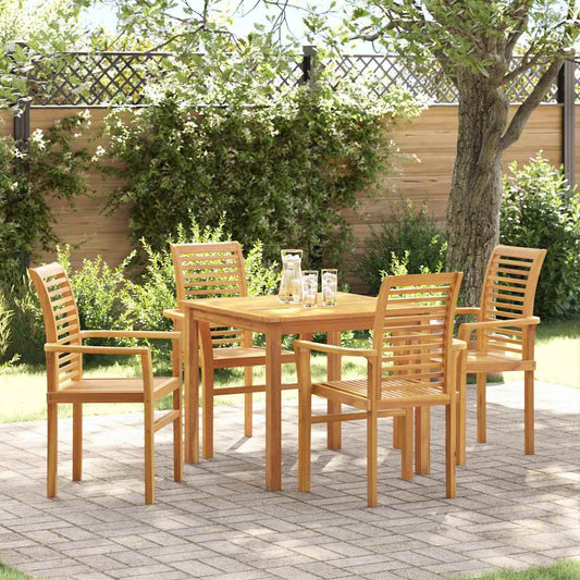 Stacking Garden Chair Brown 62.5 x 54.5 x 95.5 cm
